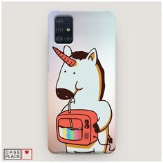 Чехол Пластиковый Samsung Galaxy A51 Единорог и телевизор Case Place