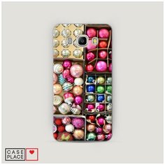Чехол Пластиковый Samsung Galaxy J7 2016 Елочные игрушки Case Place