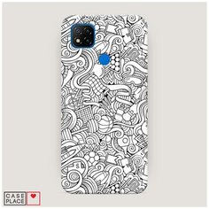 Чехол Пластиковый Xiaomi Redmi 9C Бильярдная мозаика Case Place
