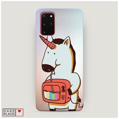 Чехол Пластиковый Samsung Galaxy S20 Plus Единорог и телевизор Case Place