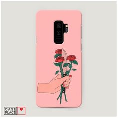 Чехол Пластиковый Samsung Galaxy S9 Plus Розы и нож Case Place