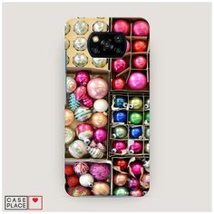 Чехол Пластиковый Xiaomi Poco X3 NFC Елочные игрушки Case Place