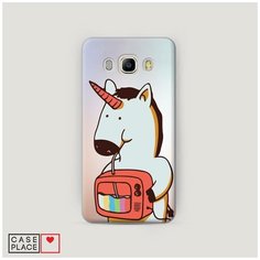 Чехол Пластиковый Samsung Galaxy J5 2016 Единорог и телевизор Case Place