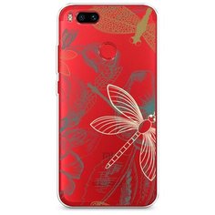 Силиконовый чехол "Тени стрекоз" на Xiaomi Mi A1 / Сяоми М1 А1 Case Place