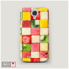 Чехол Пластиковый Samsung Galaxy S4 Фруктовые кубики Case Place