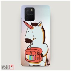 Чехол Пластиковый Samsung Galaxy A91 Единорог и телевизор Case Place
