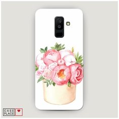 Чехол Пластиковый Samsung Galaxy A6 Plus Коробка с пионами Case Place