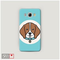 Чехол Пластиковый Samsung Galaxy J7 2016 Собака в ошейнике Case Place
