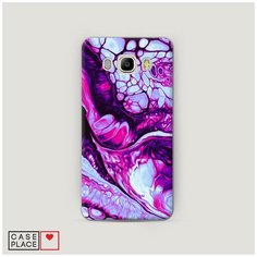 Чехол Пластиковый Samsung Galaxy J5 2016 Розовый флюид арт Case Place
