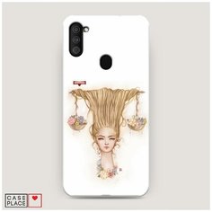 Чехол Пластиковый Samsung Galaxy M11 Весы прическа Case Place