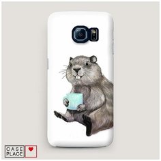 Чехол Пластиковый Samsung Galaxy S7 Бобер с кружкой Case Place
