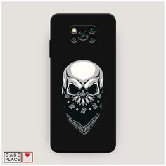 Чехол силиконовый Матовый Xiaomi Poco X3 NFC Череп в маске Case Place