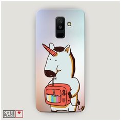 Чехол Пластиковый Samsung Galaxy A6 Plus Единорог и телевизор Case Place