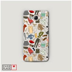 Чехол Пластиковый Samsung Galaxy J7 2016 Модный гардероб Case Place