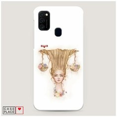 Чехол Пластиковый Samsung Galaxy M21 Весы прическа Case Place