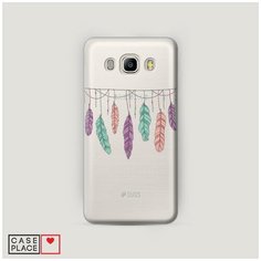 Чехол Пластиковый Samsung Galaxy J7 2016 Гирлянда из перьев 2 Case Place