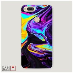 Чехол Пластиковый Xiaomi Mi 5X Фиолетовый флюид арт Case Place
