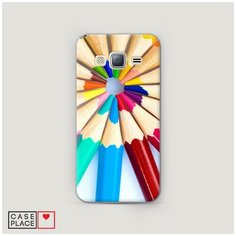 Чехол Пластиковый Samsung Galaxy J3 2016 Цветные карандаши Case Place