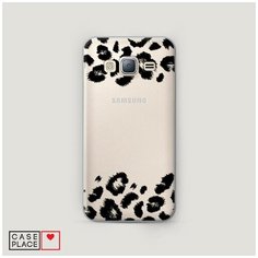 Чехол Пластиковый Samsung Galaxy J3 2016 Окрас леопарда рамка черная Case Place