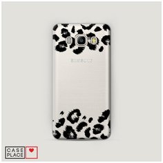 Чехол Пластиковый Samsung Galaxy J7 2016 Окрас леопарда рамка черная Case Place