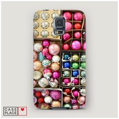 Чехол Пластиковый Samsung Galaxy S5 Елочные игрушки Case Place
