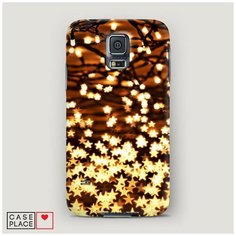 Чехол Пластиковый Samsung Galaxy S5 Новогодняя гирлянда Case Place