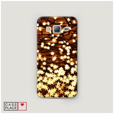 Чехол Пластиковый Samsung Galaxy J3 2016 Новогодняя гирлянда Case Place