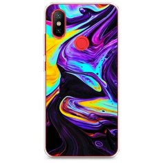 Силиконовый чехол "Фиолетовый флюид арт" на Xiaomi Mi 6X / Сяоми Ми 6Х Case Place