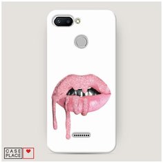 Чехол Пластиковый Xiaomi Redmi 6 Потекший блеск на губах Case Place