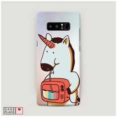 Чехол Пластиковый Samsung Galaxy Note 8 Единорог и телевизор Case Place