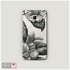 Чехол Пластиковый Samsung Galaxy J5 2016 Цветы тату Case Place