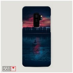 Чехол Пластиковый Samsung Galaxy S9 Plus Лодка в закате Case Place