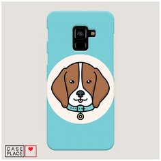 Чехол Пластиковый Samsung Galaxy A8 2018 Собака в ошейнике Case Place
