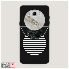 Чехол силиконовый Матовый Samsung Galaxy J7 2016 Пирамида из кругов Case Place