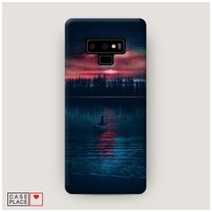 Чехол Пластиковый Samsung Galaxy Note 9 Лодка в закате Case Place