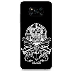 Силиконовый чехол "Тату моряк" на Xiaomi Poco X3 Pro / Сяоми Поко X3 Про Case Place