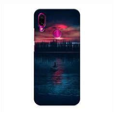 Пластиковый чехол "Лодка в закате" на Xiaomi Redmi Note 7 / Сяоми Редми Нот 7 Case Place