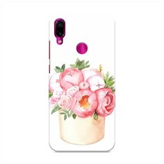 Пластиковый чехол "Коробка с пионами" на Xiaomi Redmi Note 7 / Сяоми Редми Нот 7 Case Place