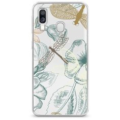 Силиконовый чехол "Тени стрекоз" на Samsung Galaxy A40 / Самсунг Галакси А40 Case Place