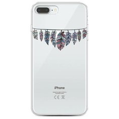 Силиконовый чехол "Гирлянда из перьев 1" на Apple iPhone 7 Plus / Айфон 7 Плюс Case Place