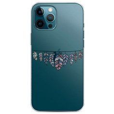 Силиконовый чехол "Гирлянда из перьев 1" на Apple iPhone 12 Pro Max / Айфон 12 Про Макс Case Place