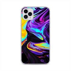 Силиконовый чехол "Фиолетовый флюид арт" на Apple iPhone 11 Pro Max / Айфон 11 Про Макс Case Place