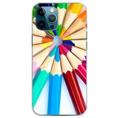 Силиконовый чехол "Цветные карандаши" на Apple iPhone 12 Pro Max / Айфон 12 Про Макс Case Place