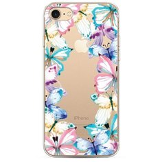 Силиконовый чехол "Рамка из бабочек" на Apple iPhone 7 / Айфон 7 Case Place