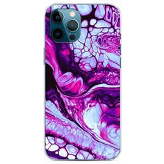 Силиконовый чехол "Розовый флюид арт" на Apple iPhone 12 Pro Max / Айфон 12 Про Макс Case Place