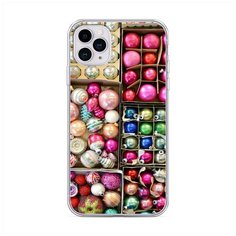 Силиконовый чехол "Елочные игрушки" на Apple iPhone 11 Pro / Айфон 11 Про Case Place
