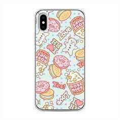 Силиконовый чехол "Сладости постер" на Apple iPhone X (10) / Айфон Икс (Десять) Case Place