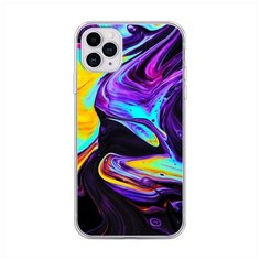 Силиконовый чехол "Фиолетовый флюид арт" на Apple iPhone 11 Pro / Айфон 11 Про Case Place