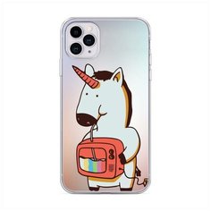 Силиконовый чехол "Единорог и телевизор" на Apple iPhone 11 Pro / Айфон 11 Про Case Place