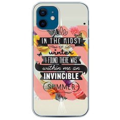 Силиконовый чехол "Летний постер" на Apple iPhone 12 / Айфон 12 Case Place